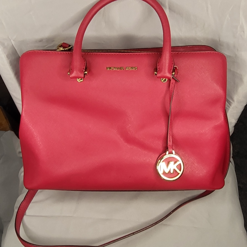Michael Kors Pink Leather Tote Bag